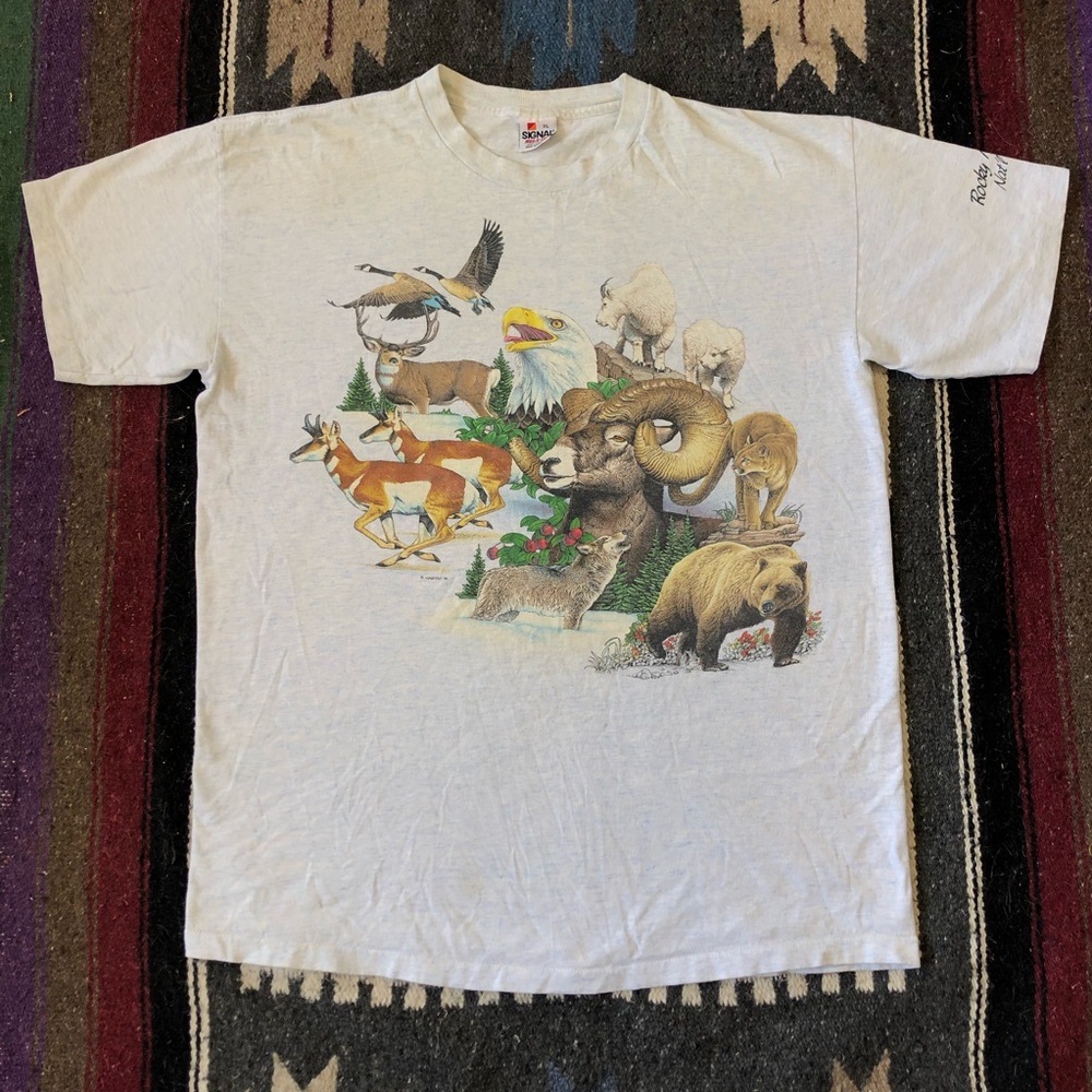 *SOLD* HABITAT | Vintage 1991 All Over Print Nature Tee (XL)